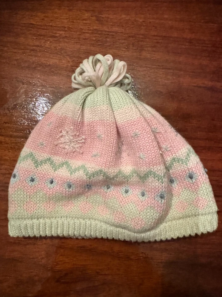 Gymboree Snow Princess Fair Isle Snowflake Winter Hat Sweater Knit Fleece 2T-5T - Image 1 of 1