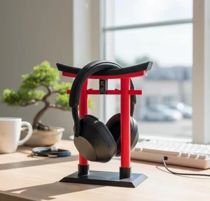 Torii Gate Headset Stand: Japanese-Inspired 3D Printed Gaming Accessory - Picture 1 of 10