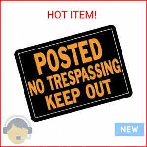 Hy-Ko Products 813 Posted No Trespassing Keep Out Aluminum Sign 9.25" x 14" Oran - Picture 1 of 2
