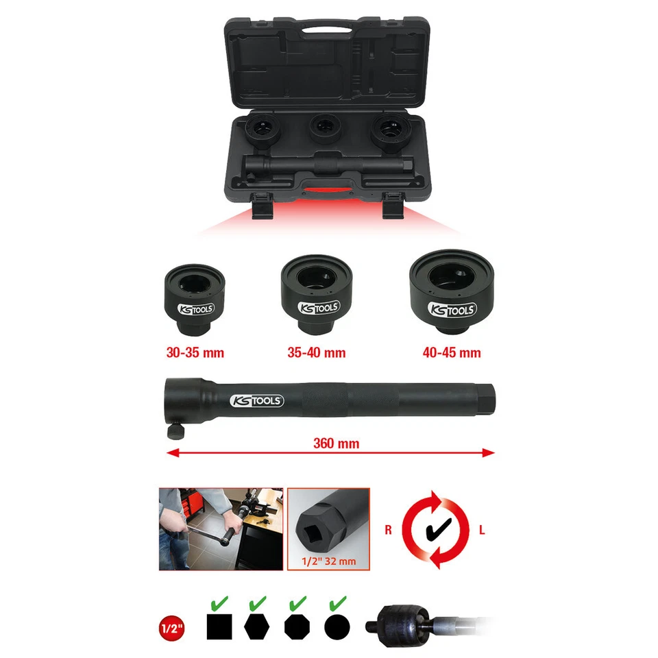 Ks Tools 150.1125 jeux de Clés pour Rotules axiales