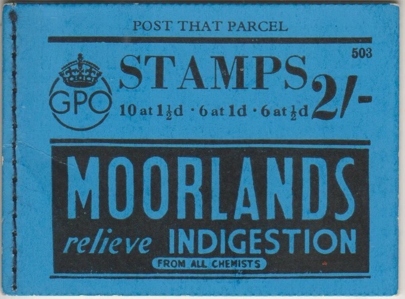 GEORGE VI BD12 ED504 'SKELETON' BOOKLET FINE. NO STAMPS GOLF TENNIS — 第 1/4 张图片