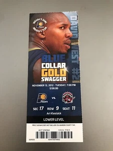 2012 FULL TICKET PACERS RAPTORS JOSE CALDERON TRIPLE DOUBLE SPAIN - Picture 1 of 2