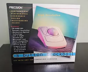 PRECISION 3 Button Trackball - PS/2 or Serial - NEW - Sealed in Original Box - Picture 1 of 3