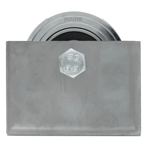 Sidco Supply 3 Inch V-Groove Gate Wheels Solid Steel with Weldable Box (Chrome) - Picture 1 of 6