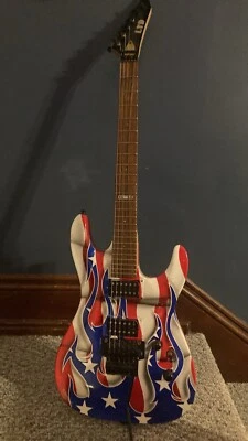 Guitarra Ltd ESP II Personalizada USA Flag Floyd Rose Tremelo Foto 1 de 4