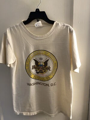 RARE Vintage Washington DC Rock N Roll Embassy Hard Rock Cafe T-shirt XL - Image 1 of 4