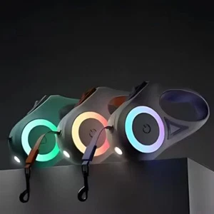 Retractable Luminous Automatic Dog Leash 16.5 ft with LED Light Pet Lead Colors - Picture 1 of 15