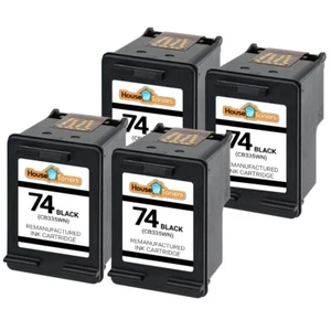 4PK Compatible With HP 74 CB335WN Black Ink Cartridge for HP Deskjet J5790  - Picture 1 of 3