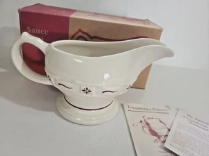 Longaberger Sauciere Keramik rot 30929 Neu im Karton NEU - Bild 1 von 8