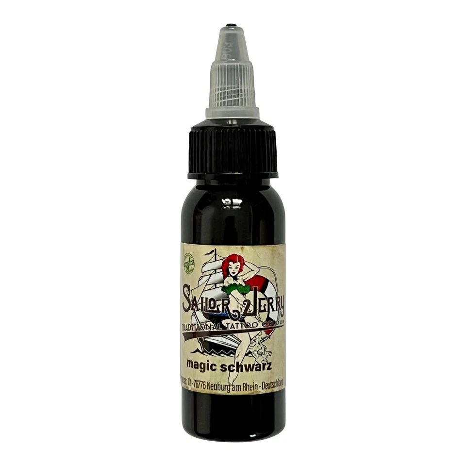 Sailor Jerry Tattoofarbe Magic Schwarz 30ml Tattoo Farbe Tätowierfarbe Ink Black - Bild 1 von 4