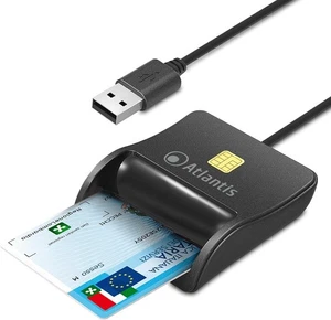 Atlantis Lettore Smart Card Reader per tessera sanitaria, CNS, carta nazionale d - Foto 1 di 6