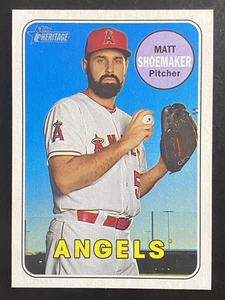 Matt Shoemaker 2018 Topps Heritage béisbol impresión corta Los Angeles Angels #473 - Imagen 1 de 2