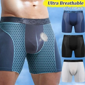 Ultra Breathable Mens Boxer Briefs Shorts Trunks Comfort Underwear Underpants UK - Picture 1 of 37
