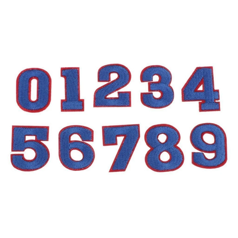 10 Stück verschiedene Stile Zahlen 0–9 bestickter Patch zum Aufnähen Patches - Bild 1 von 1