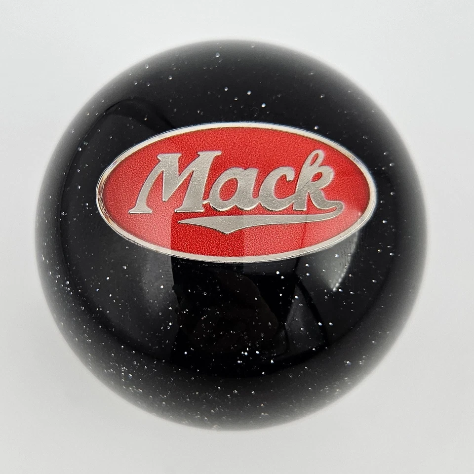 Perilla de cambio de tractor semi camión Roadwy Ball Mack estilo vintage brillo negro EE. UU. Foto 1 de 4