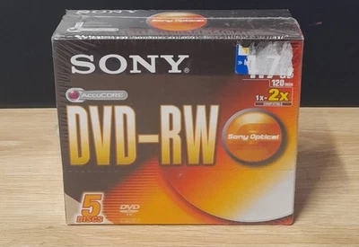 Sony DVD-RW 4.7 GB 5 Pack New And Sealed  - Image 1 of 4