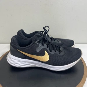 Nike Renew Ride 2 Men 11 Black Gold Running Shoes Lightweight Cushion Comfort - Picture 1 of 12