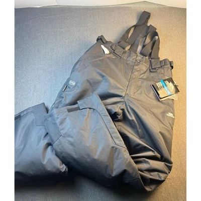 Trespass Protect LT Mens Black Waterproof Ski Snow Bib Overalls TP5000 - Image 1 of 4