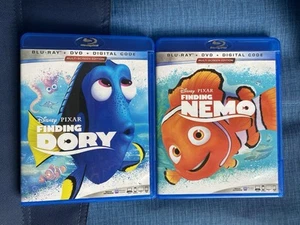 Finding Nemo and Finding Dory Blu-ray + DVD Set No Digital LIKE NEW! - Picture 1 of 2