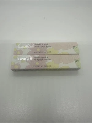 2 CLINIQUE Almost Lipstick PINK HONEY 0.06 OZ./1.9 g Full Size NIB Brand New - Image 1 of 2