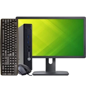 HP Windows 10 Home PC i5 8GB RAM 240GB SSD 20in Monitor Wi-Fi - Picture 1 of 5