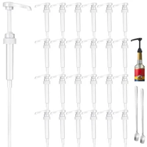 25 Pcs White Syrup Pump Dispenser Compatible with 25.4 Oz/750ml Bottles Great... - Picture 1 of 7
