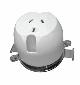 3-Pin Rear Connecting Single Surface Socket (10 Valued Pack) - Picture 1 of 2