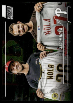 2022 Stadium Club Chrome #284 Aaron Nola Philadelphia Phillies Baseball - Image 1 of 2