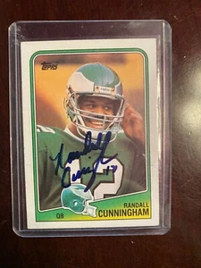 1988 Topps #234 Randall Cunningham Eagles firmado automático envío gratuito - Imagen 1 de 2