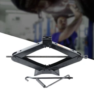 3 Ton Tonne Scissor Wind Up Jack Lift Wind Up Car Van Crank Speed Handle Black - Picture 1 of 10