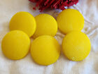 Lot 6 Buttons Vintage Light Yellow Textured Foot 2,2 CM Reference 1950