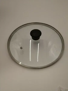 T-FAL AS-IS REPLACEMENT GLASS LID 11 1/4 IN STEAM VENT ROUND KNOB CULINARY VTG - Picture 1 of 7
