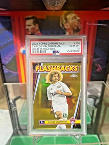 2024 Topps Chrome MLS Carlos Valderrama #104 Gold Refractor /50 PSA GEM MT 10 - Picture 1 of 17