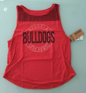 Blue 84 NCAA Georgia Bulldogs Women's Heritage Tri-Blend Yoke Tank Sz L - Picture 1 of 6