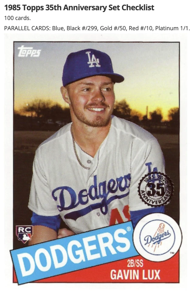 2020 Topps Series 1 - 1985 Topps 35th Anniversary - CHOOSE YOUR CARDS - Image 1 of 1