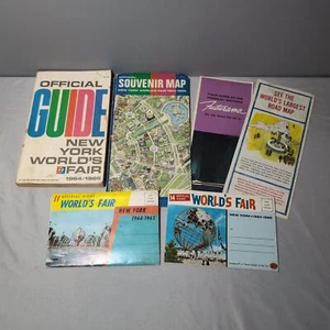 1964-65 New York World's Fair Lot Official Guide Map Postcards Futurama Ephemera - Bild 1 von 24