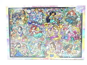 1000 Piece Jigsaw Puzzle Disney Princess Collection Stained Glass 51.2×73.7cm - Picture 1 of 6
