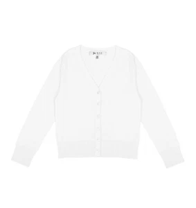 YEMAK Girl's Long Sleeve V-Neck Button Down Soft Knit Cardigan Sweater MK5178KID - Picture 1 of 32