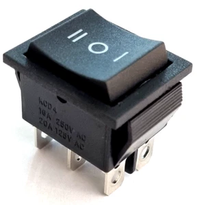 On-Off-On  Rocker Switch 3 Position 6 Pin DPDT 16A  240Vac Car Dash Boat 12V - Picture 1 of 8