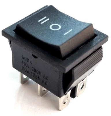 On Off On  Rocker Switch 3 Position 6 Pin DPDT 16A  240Vac Car Dash Boat 12V - Image 1 of 4
