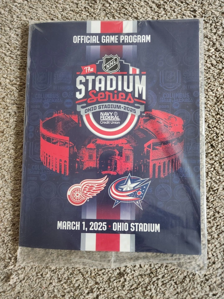 2025 NHL Stadium Series Program Detroit Red Wings Columbus Blue Jackets Sealed - Image 1 of 1