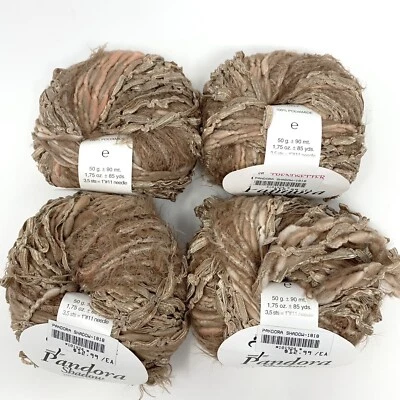 Lote 4 Hilos Trendsetter Pandora Sombra 50g ea 1818 bronceado al atardecer marrón Italia Foto 1 de 4