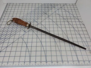 Vintage LAMSON USA Knife Sharpening Honing Steel Rod wooden handle 13" hone - Picture 1 of 7