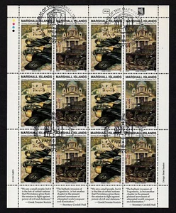 MARSHALL ISLANDS, SCOTT # 276-277, USED CTO SHEET - GERMANY INVADES BALKANS, MNH - Picture 1 of 1