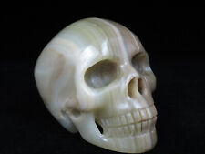 5.0" AFGHANISTAN JADE Carved Crystal Skull, Realistic, Crystal Healing #1