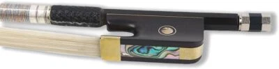 Cello bow 4/4 Carbon Fiber Ebony Frog Natural horse hair Well Balanced Light - Image 1 of 4