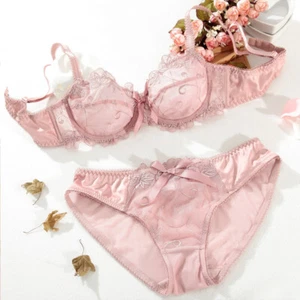 Ladies Bras Set Lace Bralette Bra Unpadded Brassiere Underwired Lingerie Panties - Picture 1 of 33