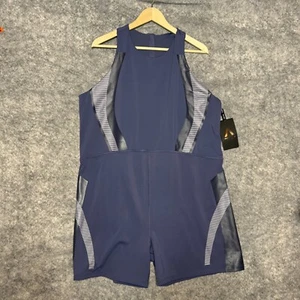 NWT Athleta Allyson Felix Bodysuit Womens Plus 3X Blue Legend Romper Racerback - Picture 1 of 15