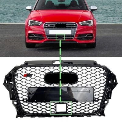Front Grill For Audi A3 8v1 Sline S3 2013-2016 Front Grille Black Grill With Acc - Image 1 of 3