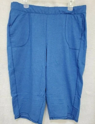 Pantalones capri Just My Size para mujer talla 3X 22W/24W azul parpadeante brezo NUEVO Foto 1 de 4